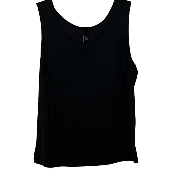 NO MFG. NAME TAG SLEEVELESS ROUND NECK BLOUSE/TANK, WOMENS, 18/20, BLACK, DRESSY - Picture 1 of 9